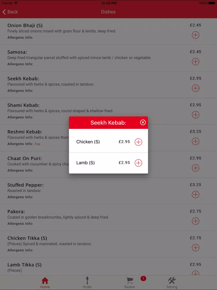 Akash Balti iPad Screenshots
