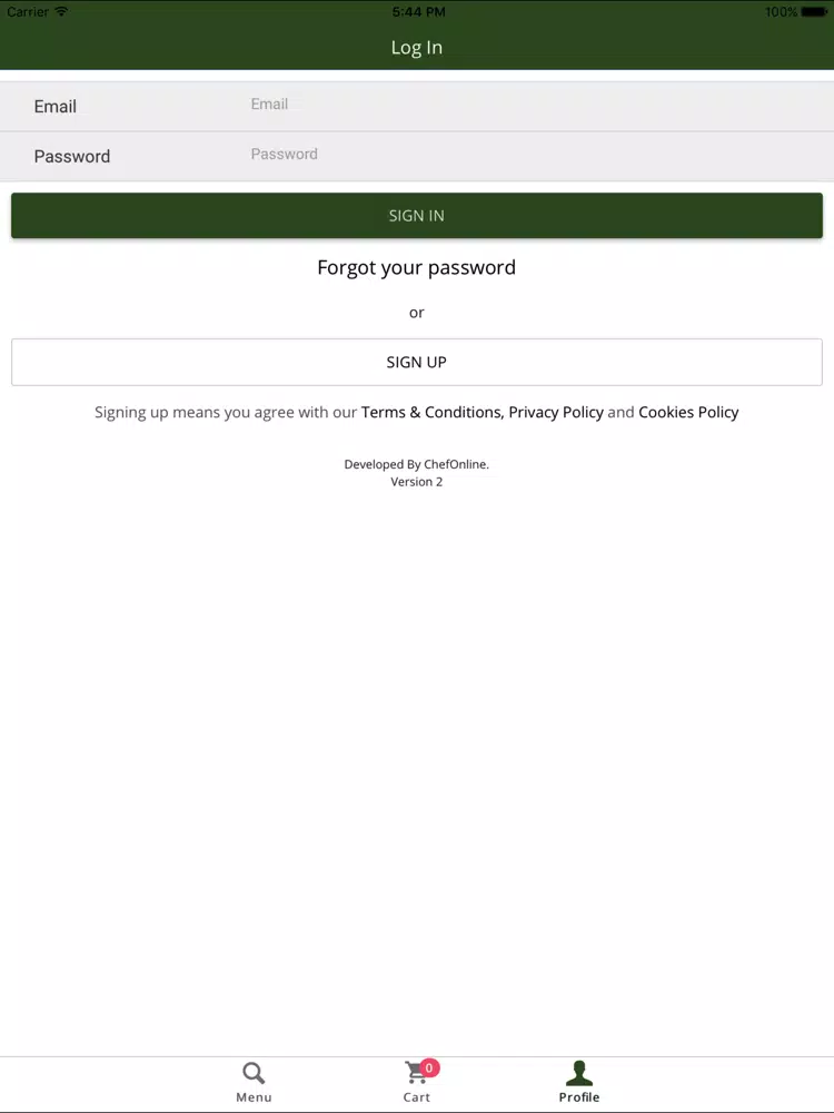 Green Chilli Takeaway iPad Screenshots