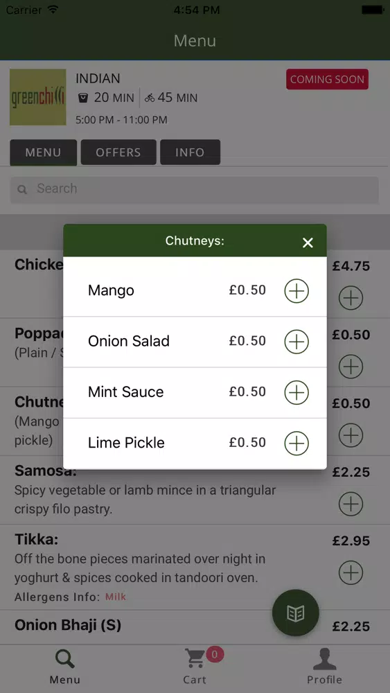 Green Chilli Takeaway Screenshots