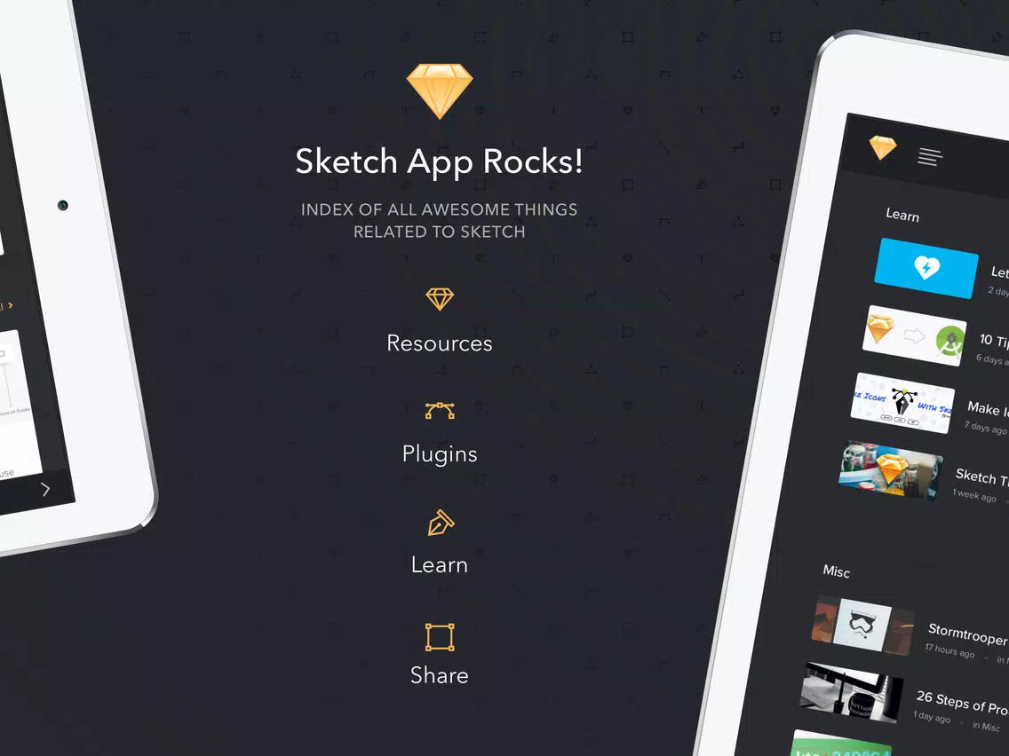 SketchRocks - Resources, Plugins, Tutorials & More iPad Screenshots