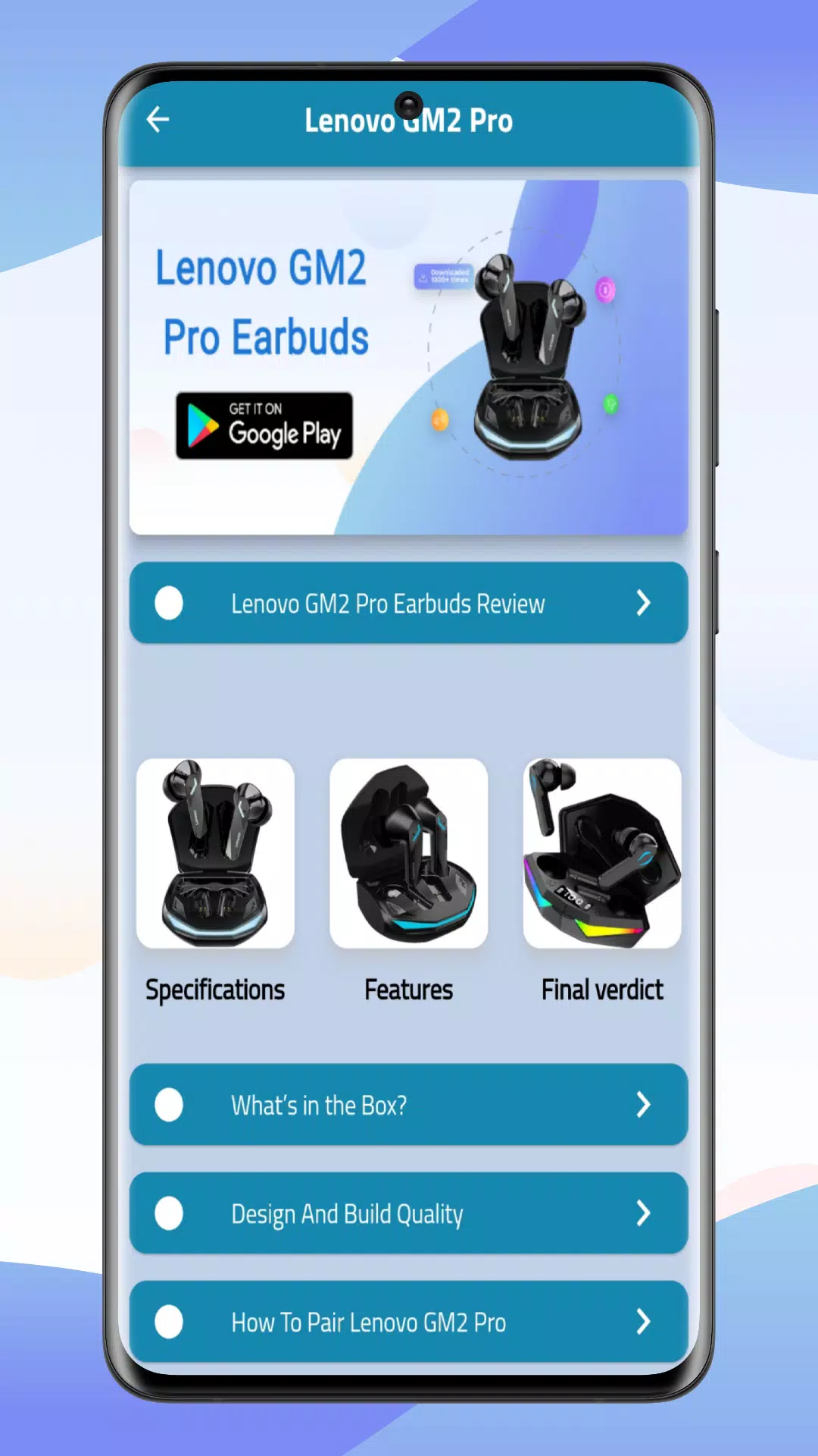 Lenovo GM2 Pro Earbuds Guide Screenshots