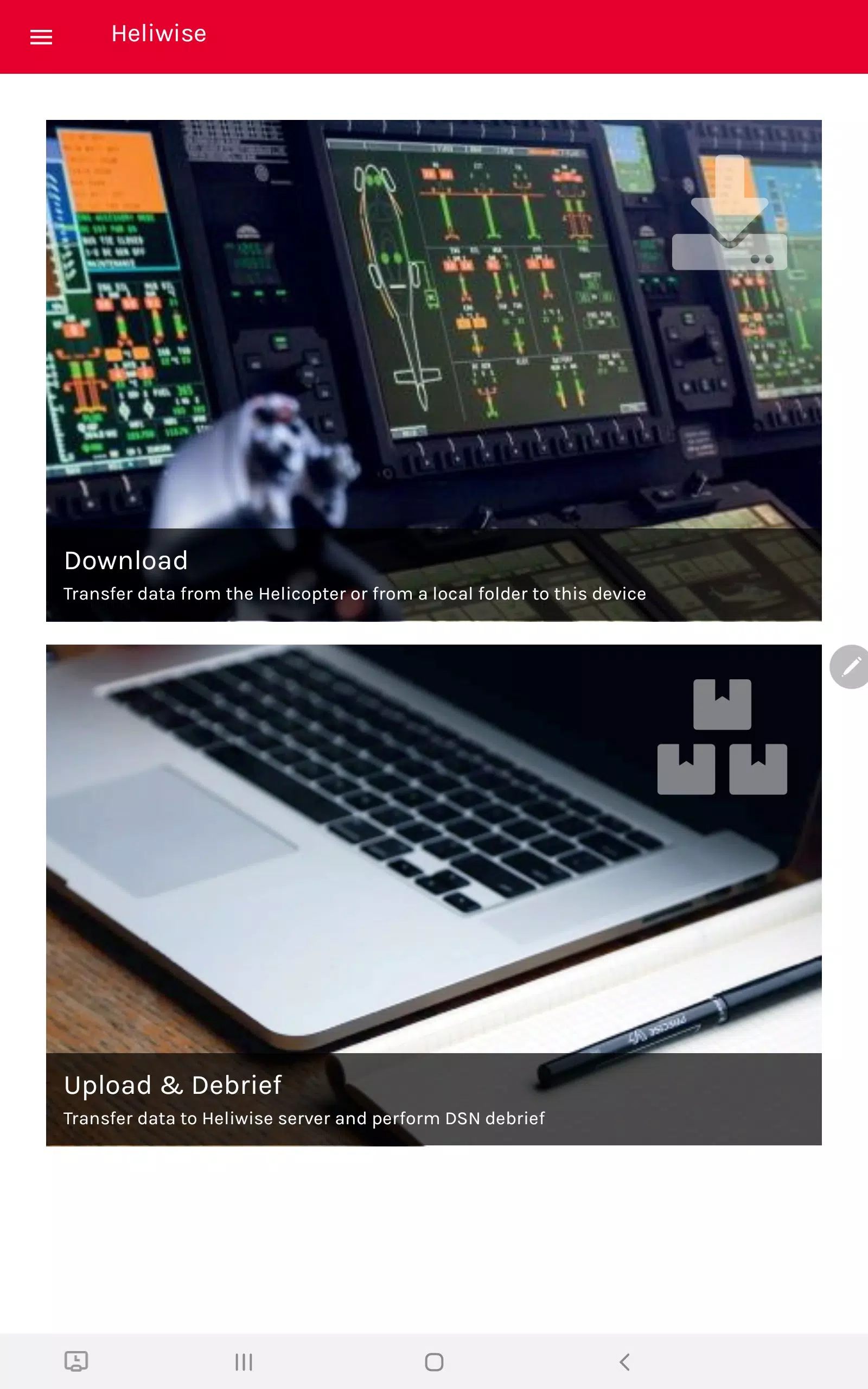 Heliwise4Mobile Screenshots