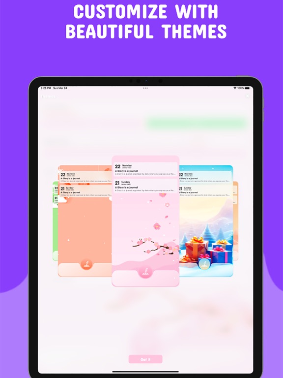 Secret Diary - Diary with Lock iPad Screenshots