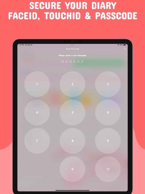 Secret Diary - Diary with Lock iPad Screenshots