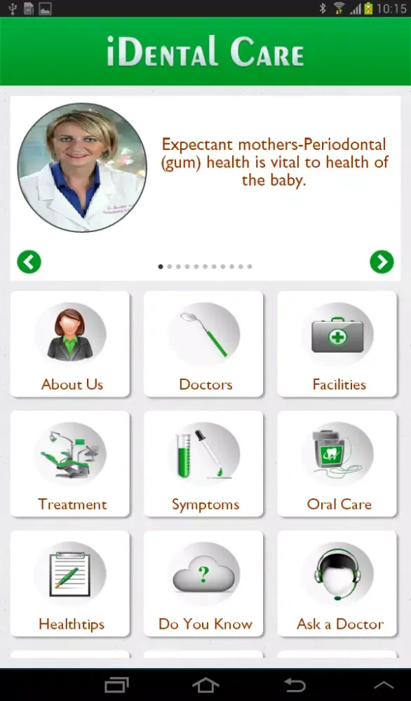 iDental Care App Screenshots