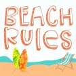 Beach Rules Summer Stickers Beach Rules Summer Stickers