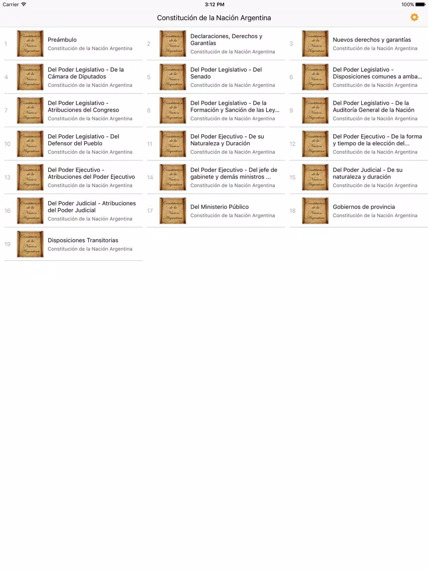 Constitución de la Nación Argentina iPad Screenshots