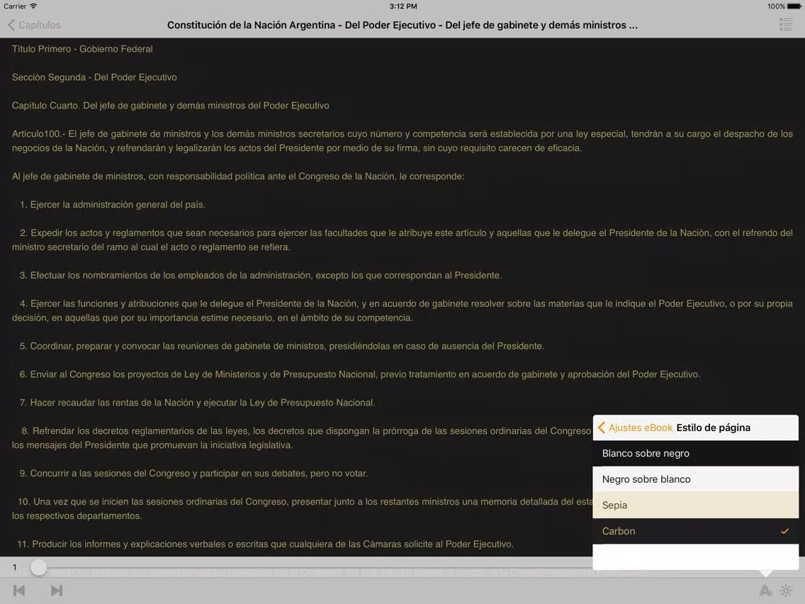 Constitución de la Nación Argentina iPad Screenshots