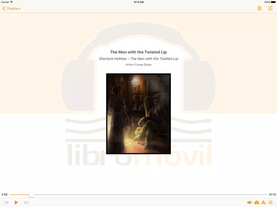 The Man with the Twisted Lip – AudioEbook iPad Screenshots