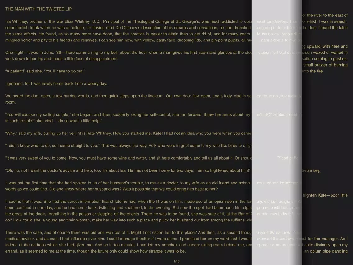 The Man with the Twisted Lip – AudioEbook iPad Screenshots