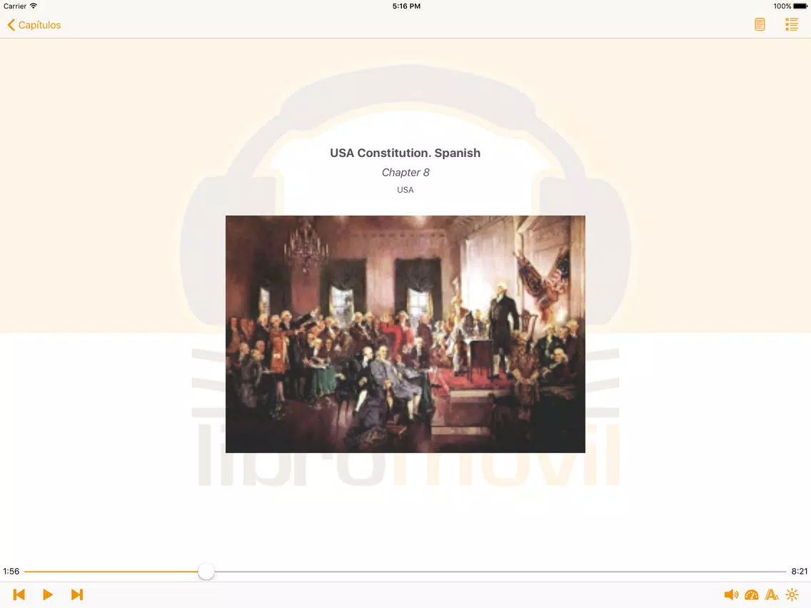 USA Constitution. Spanish Audiobook iPad Screenshots