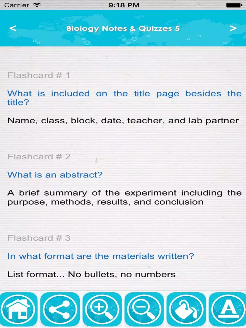Biology Exam Review : 3200 Quiz & Study Notes iPad Screenshots