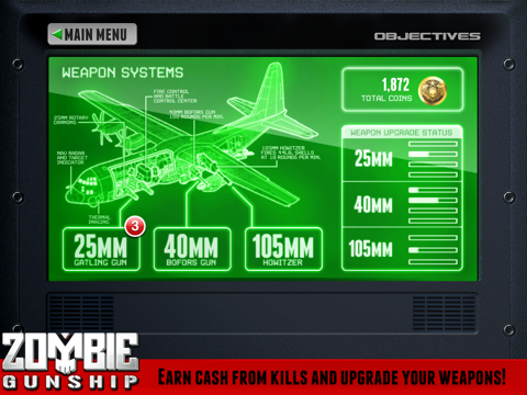 Screenshot di Zombie Gunship Free: Gun Down Zombies iPad 