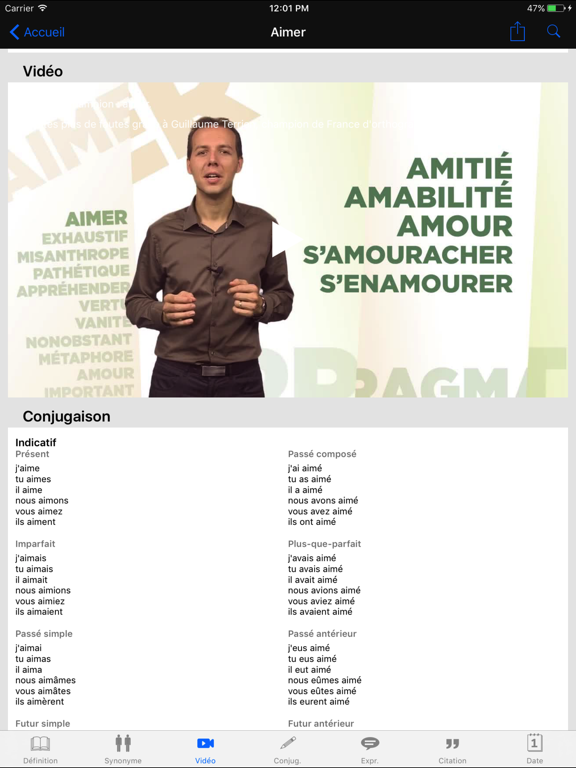 تصاویر Dictionnaire Linternaute iPad