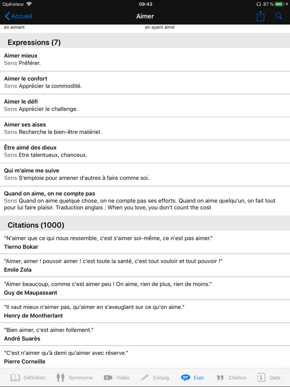 تصاویر Dictionnaire Linternaute iPad