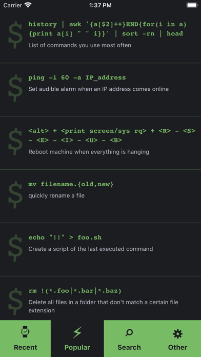 Command Line Fu Screenshots
