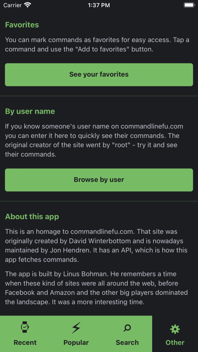 Command Line Fu Screenshots