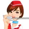 Flight Attendant Emoji Sticker