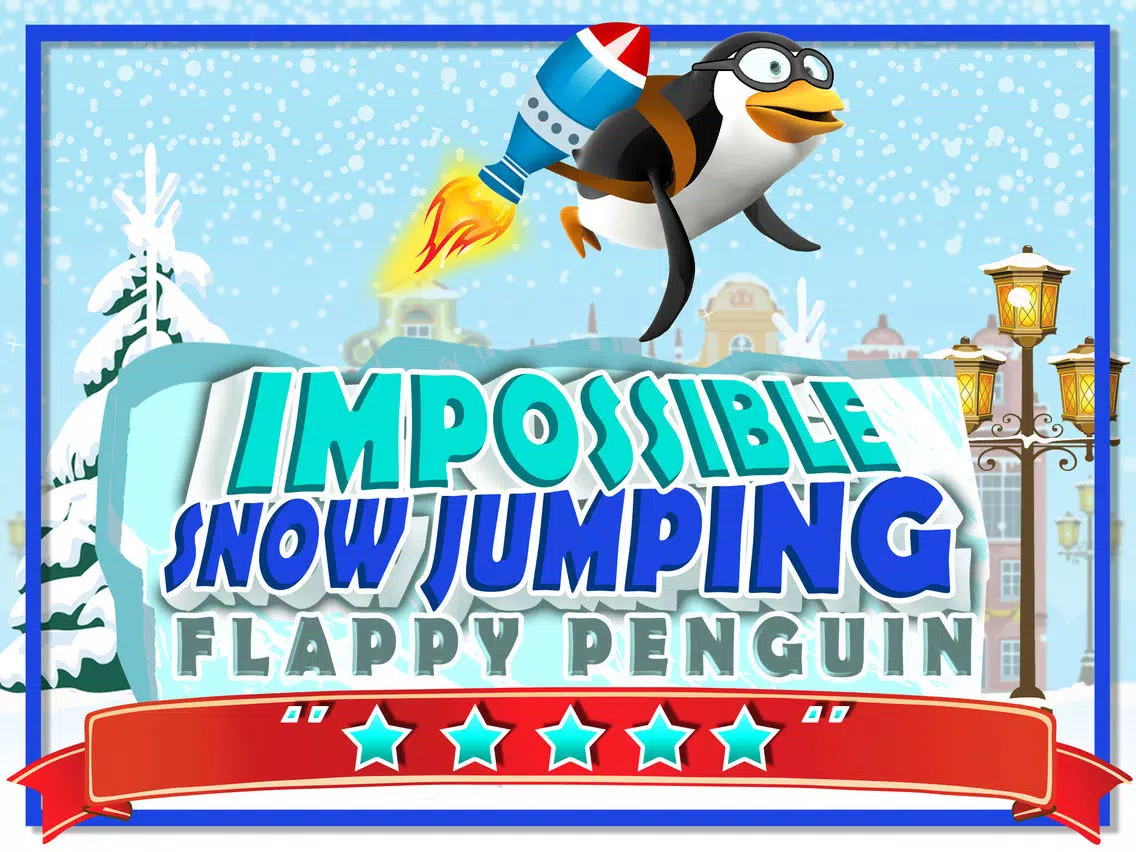 Impossible Rocket Penguin Snow Jumping Free - Flappy Bird Edition iPad 应用截图