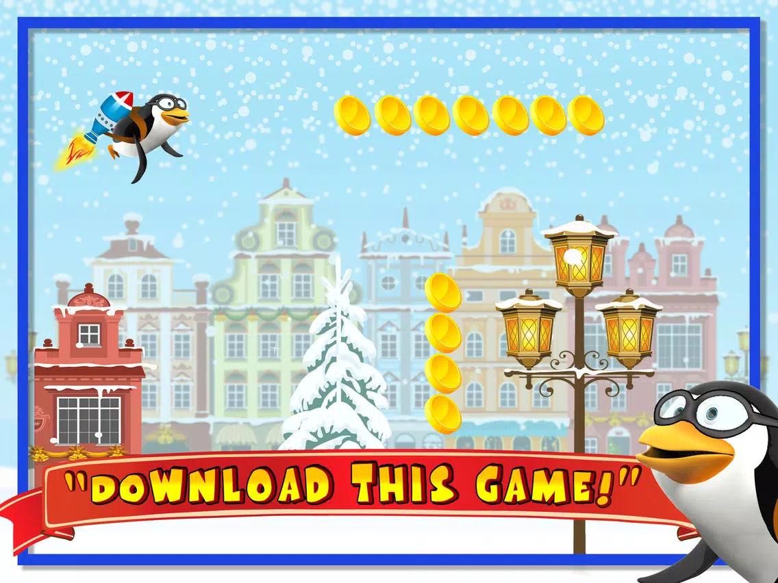 Impossible Rocket Penguin Snow Jumping Free - Flappy Bird Edition iPad 应用截图
