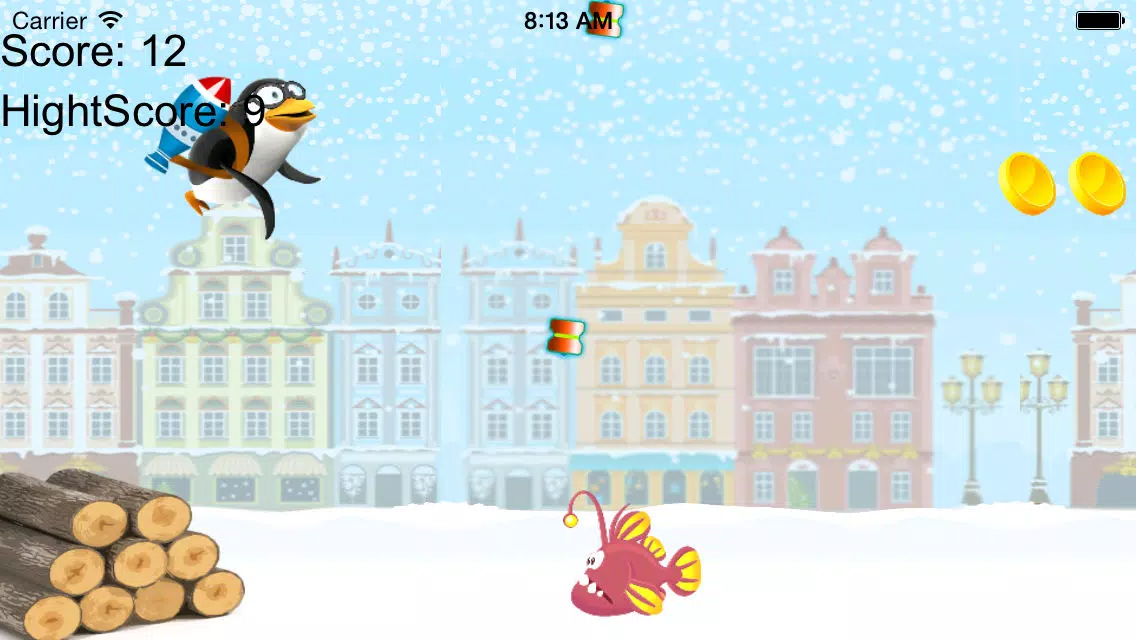 Impossible Rocket Penguin Snow Jumping Free - Flappy Bird Edition应用截图