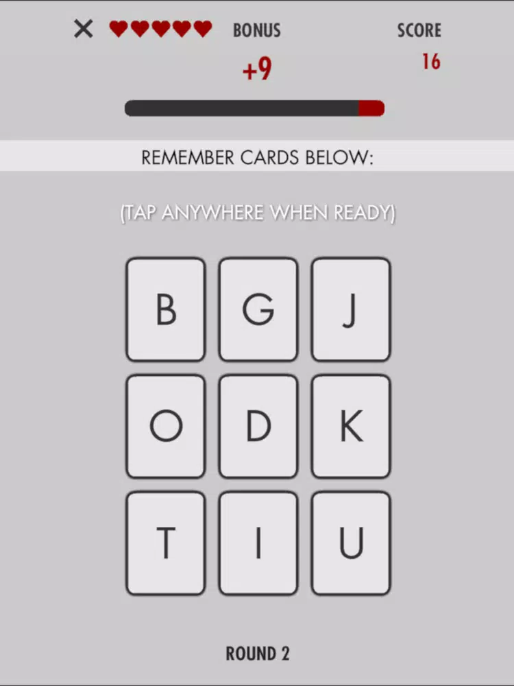 Brain Cards Game iPad Screenshots