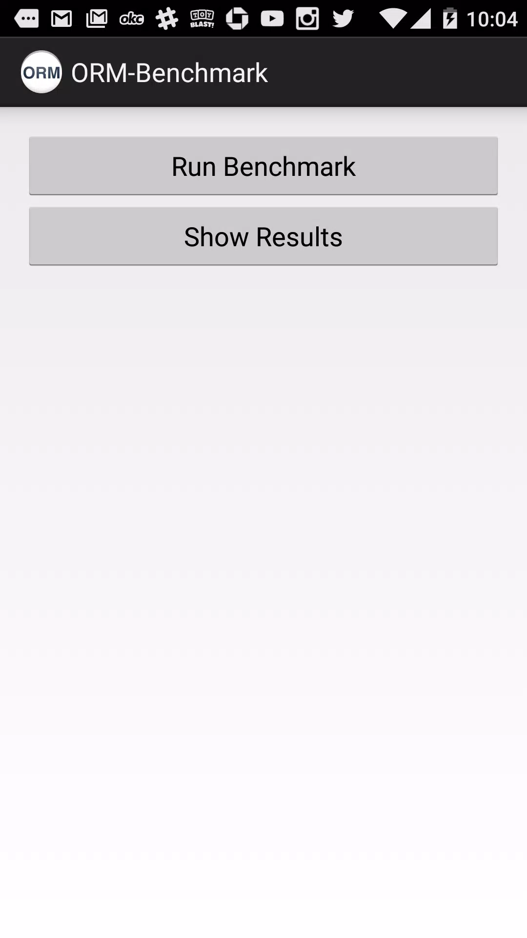 Captures d'écran de Database Benchmarks!