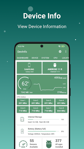 Device Info: View phone info Screenshots