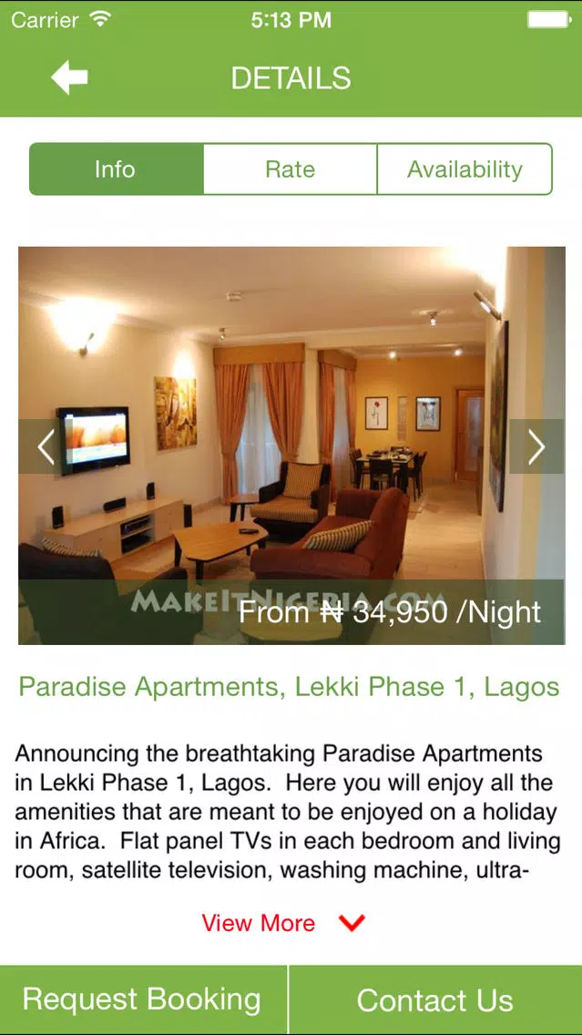 MakeItNigeria Apartment, Car & Hotel Rentals Screenshots
