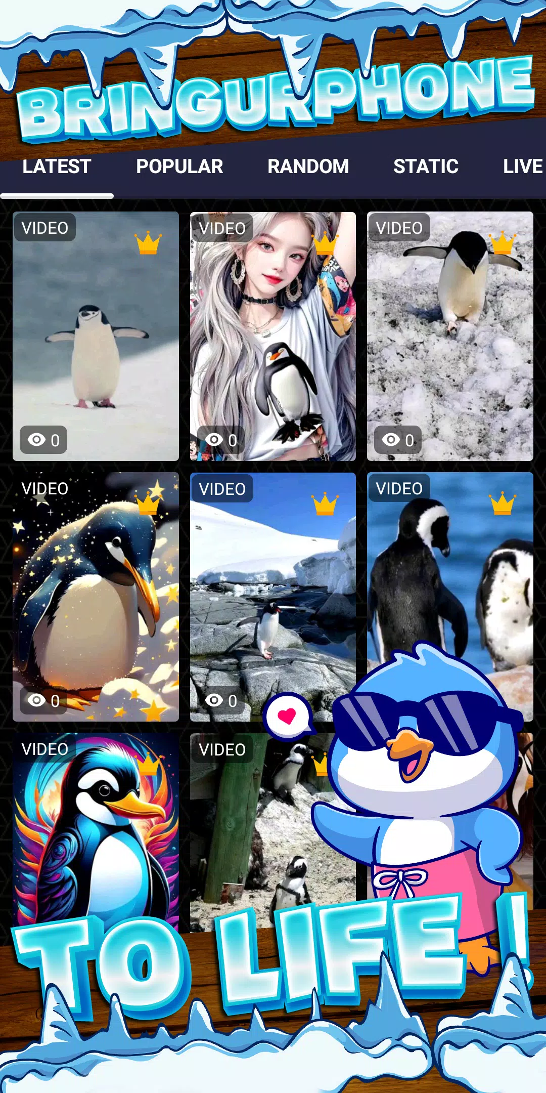 penguin wallpaper Screenshots