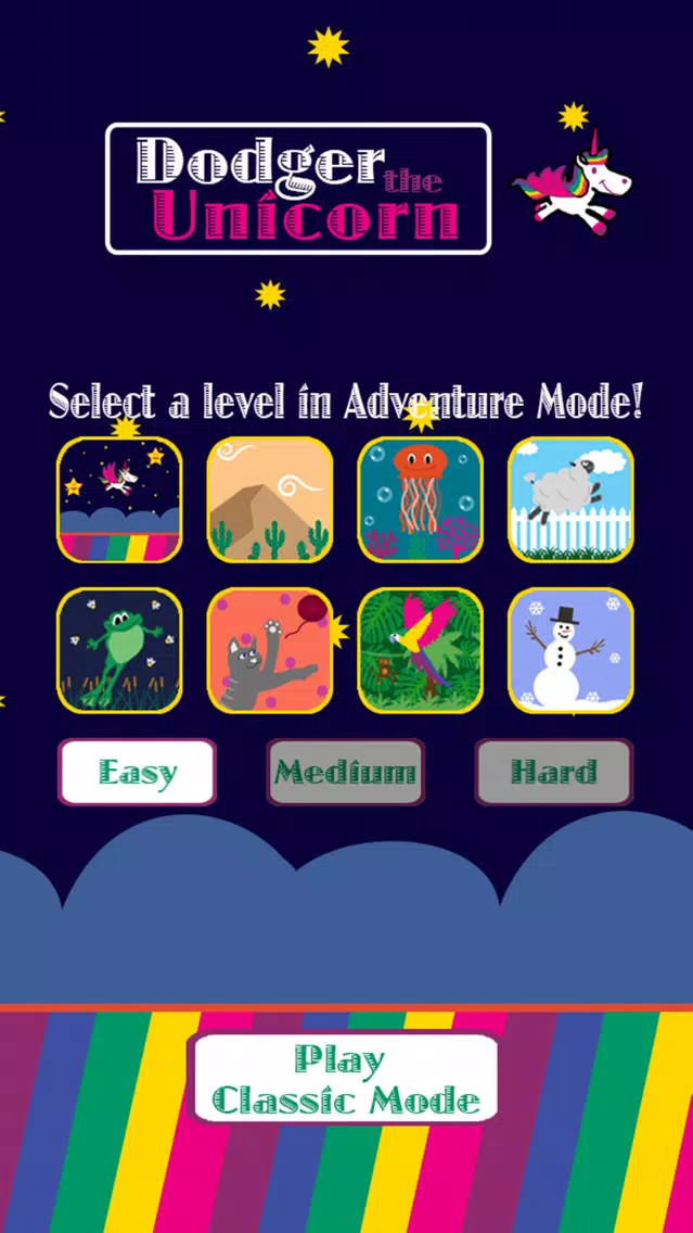 Dodger the Unicorn - Flappy Adventure স্ক্রিনশট