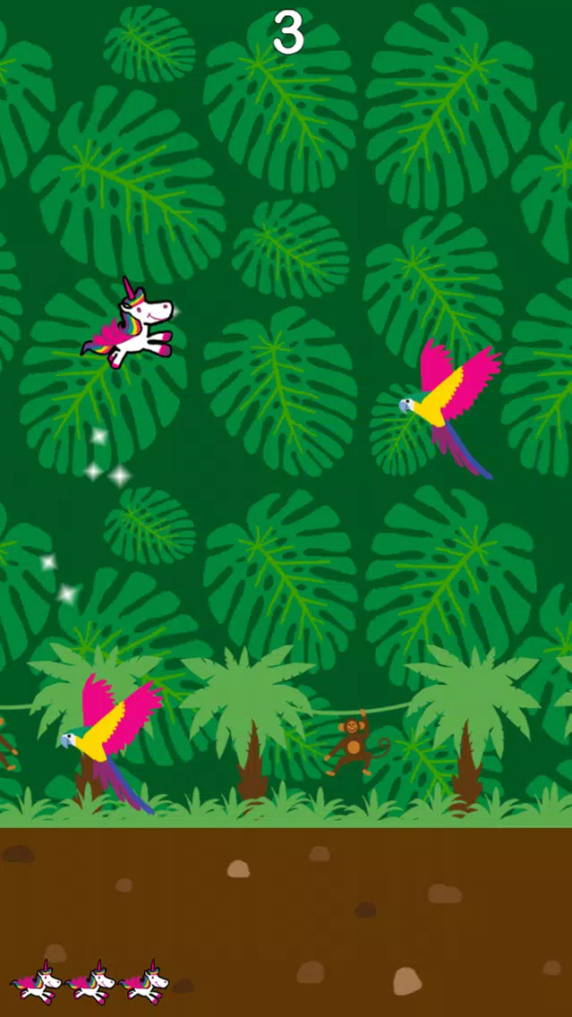 Dodger the Unicorn - Flappy Adventure স্ক্রিনশট
