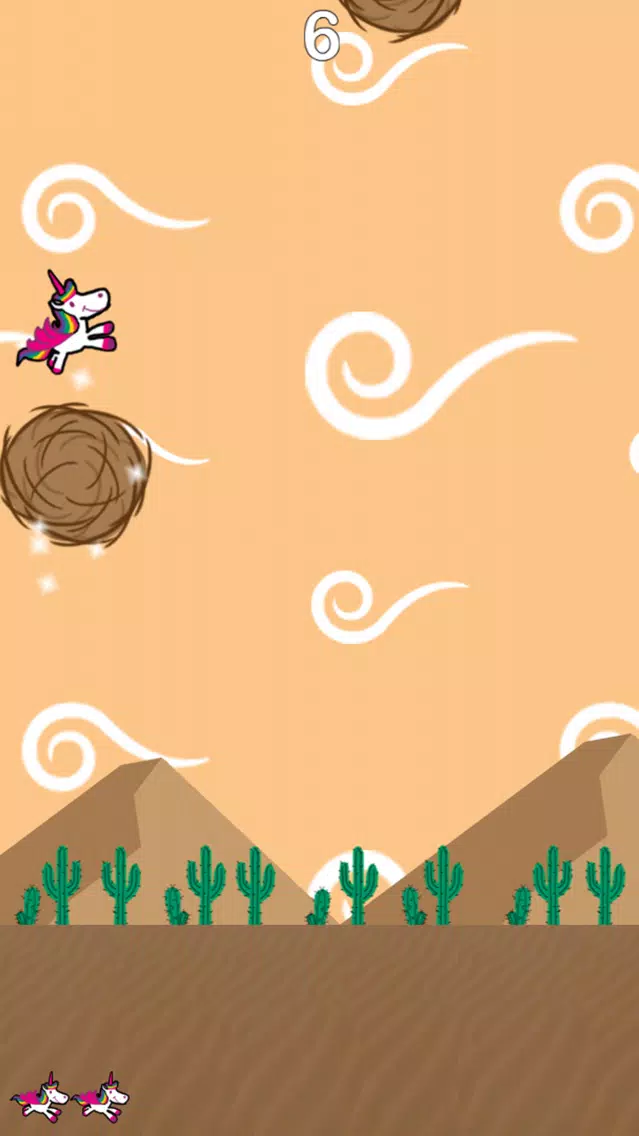 Dodger the Unicorn - Flappy Adventure স্ক্রিনশট