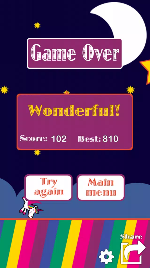 Dodger the Unicorn - Flappy Adventure স্ক্রিনশট