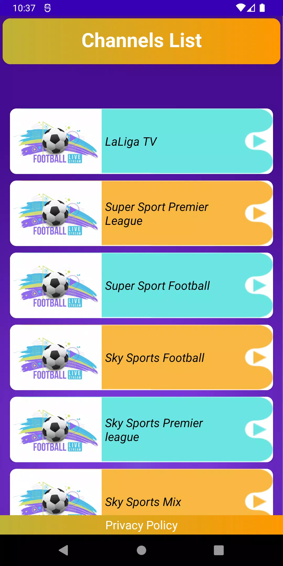 Live Football TV HD Screenshots