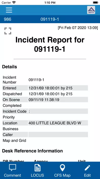 AppTrak First Response Screenshots