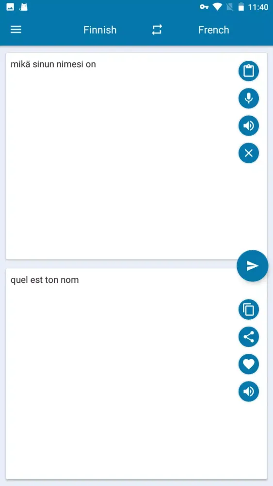 Finnish French Translation Screenshots