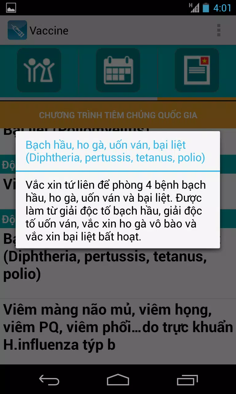 Quản lý lịch tiêm chủng Screenshots