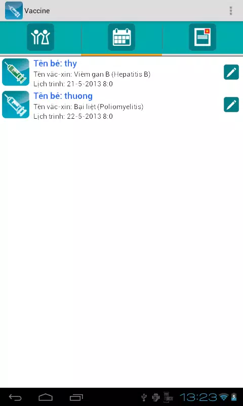 Quản lý lịch tiêm chủng Screenshots