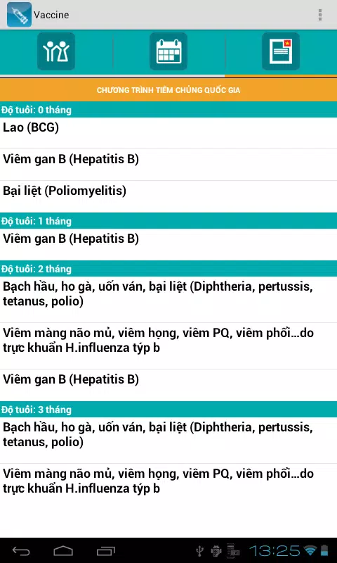 Quản lý lịch tiêm chủng Screenshots
