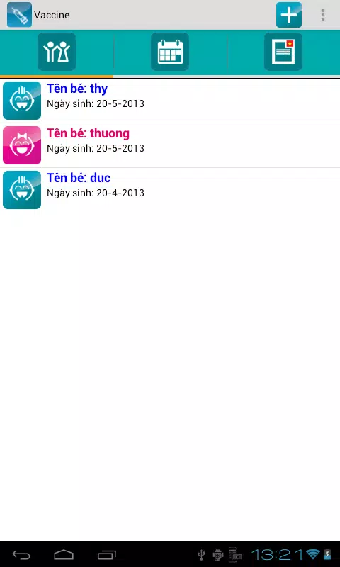 Quản lý lịch tiêm chủng Screenshots
