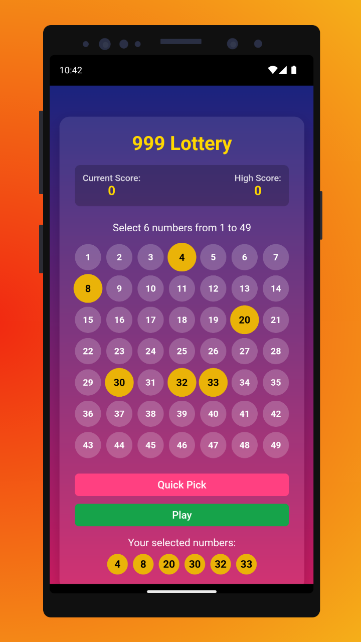 999 Lottery Screenshots