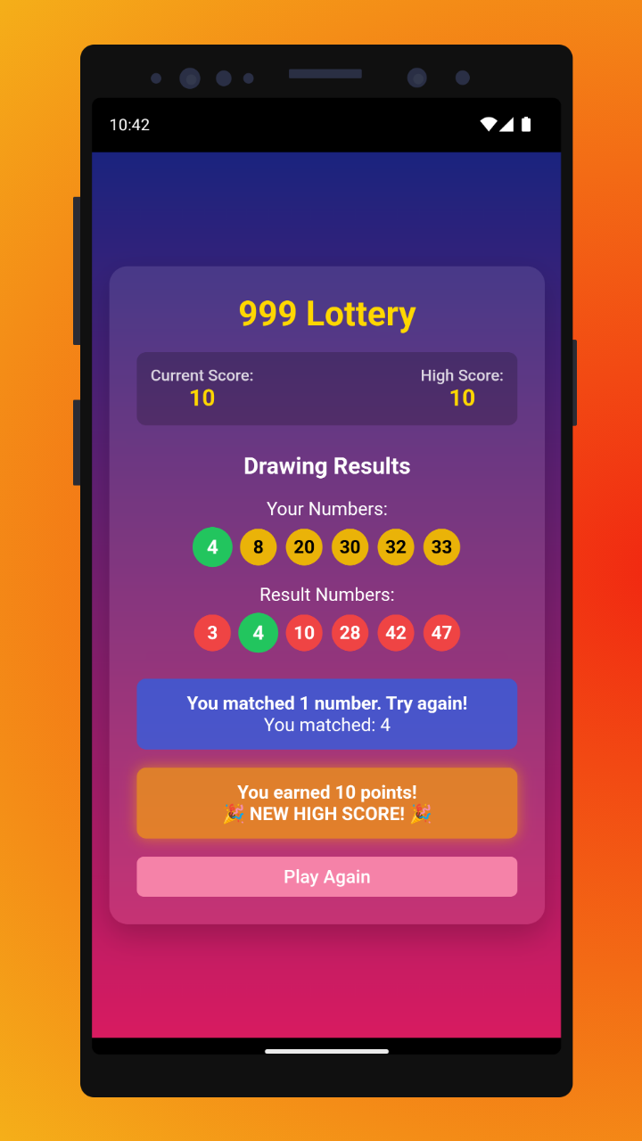 999 Lottery Screenshots