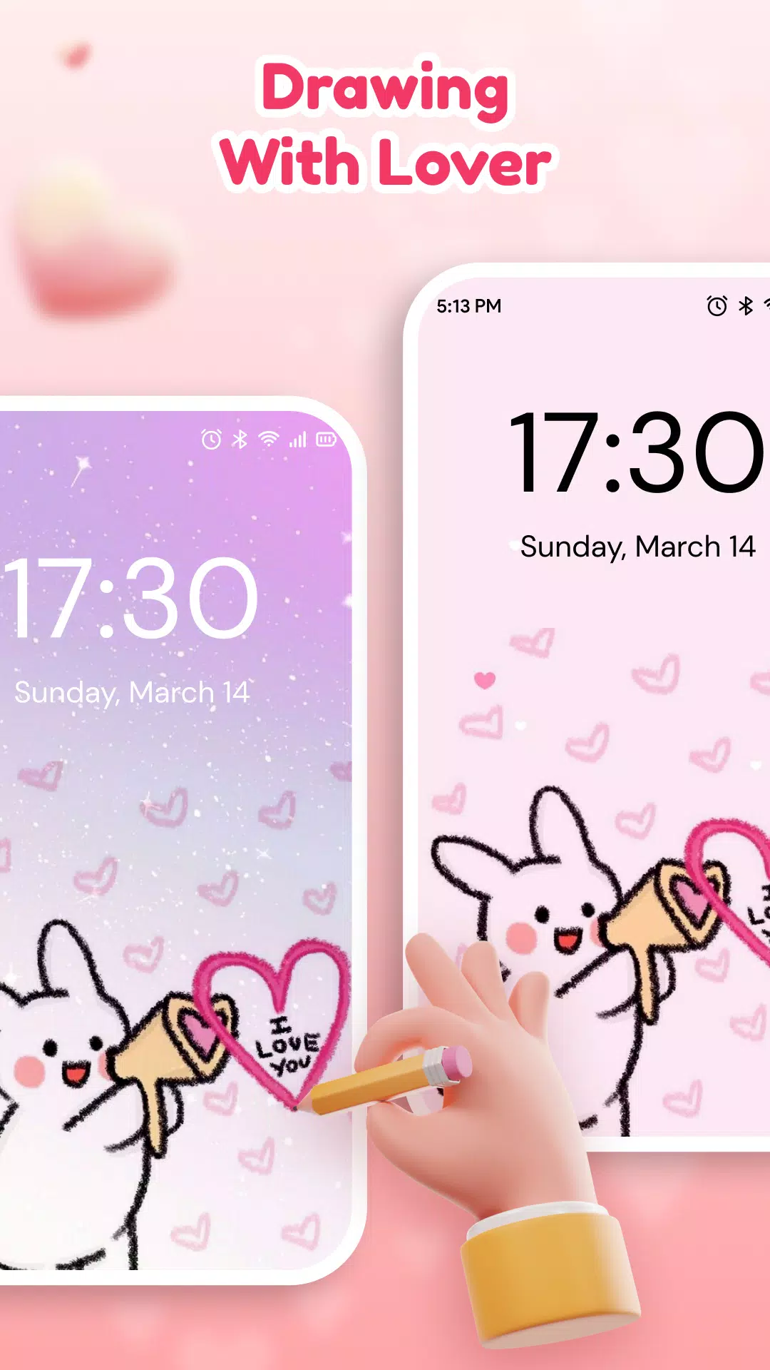 Lovy: Love Lockscreen Drawing Screenshots