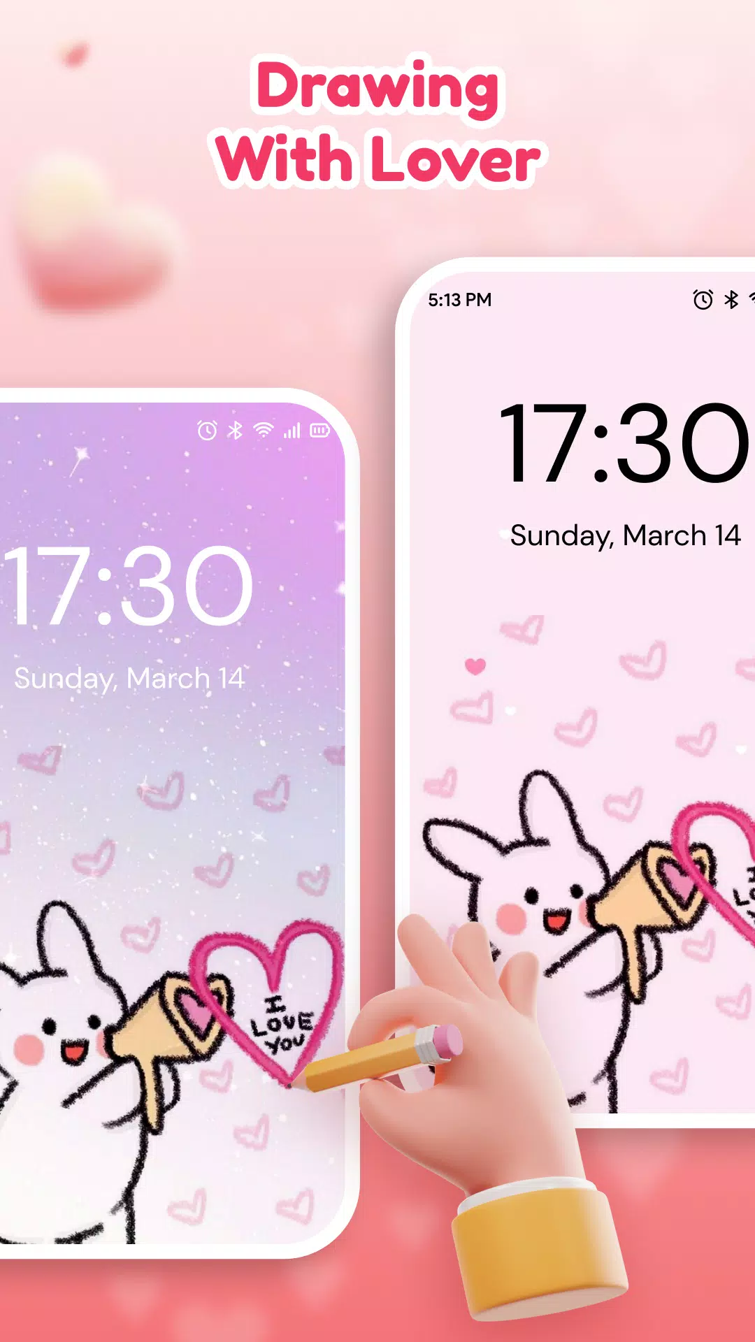 Lovy: Love Lockscreen Drawing Screenshots