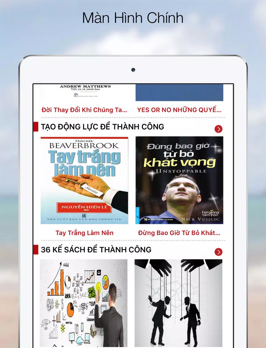 Capturas de tela do Niềm tin lạc quan quyết định để thành công - 36 kế sách trong kinh doanh iPad