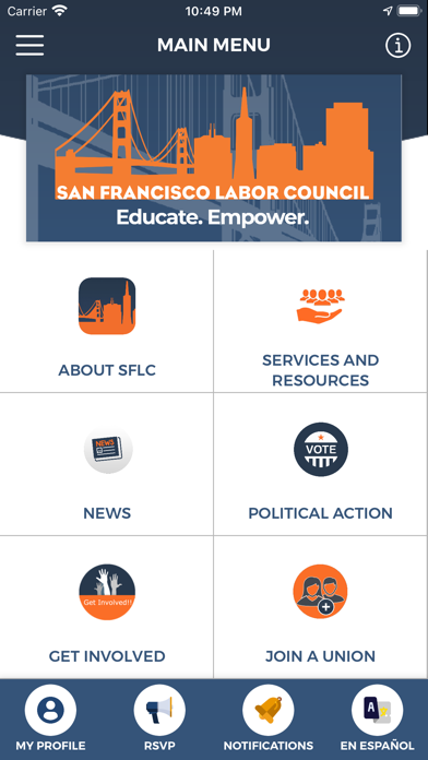 SF Labor Council Screenshots