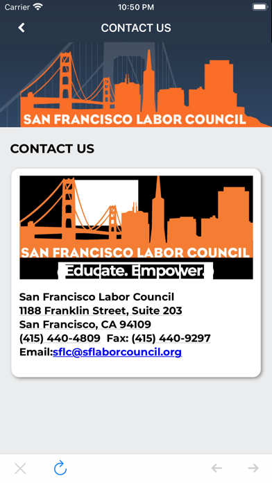 SF Labor Council Screenshots