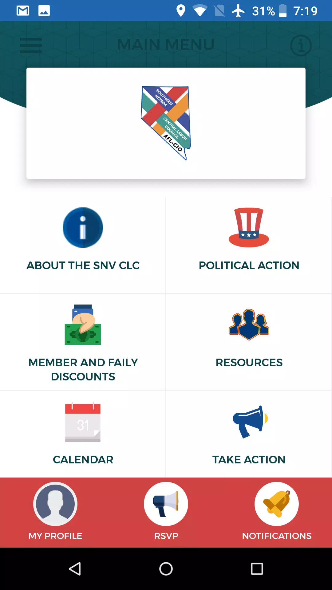 SNV AFL-CIO Screenshots