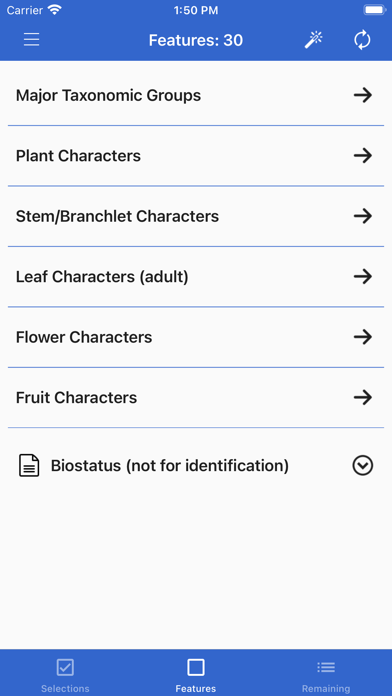 NZ Myrtaceae Key Screenshots